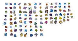 Cool Pokémon Assorted 3D Colorful PC Stickers 100 PCS NEW - £15.48 GBP