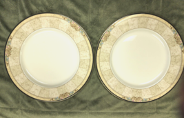 Set of 2 Noritake New Lineage II Loretto Round Dinner Plates 10 5/8&quot; #4774 - £27.26 GBP