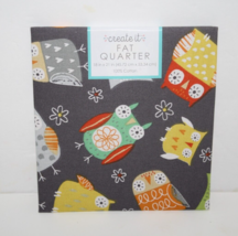 PCQ Baby Owl Maize Create It Fat Quarter Cotton Fabric Yellow Green Mate... - €4,27 EUR
