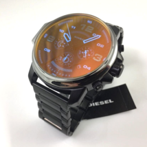 Men&#39;s Diesel Whiplash Black Japanese Quartz Stainless Steel Watch DZ4434 | USED - £79.60 GBP