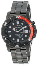 New* Seiko Kinetic SKA389 Men&#39;s Black Ion Plated Watch Msrp $450 - £180.96 GBP