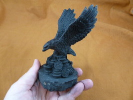 SH-EAG-6 black Eagle money coins figurine Shungite stone carving good fortune - £33.82 GBP