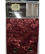 Dahdoul Home Blackout Curtains Block Out Light Burgundy Color - £27.93 GBP