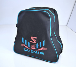 Vintage Salomon Club Ski Boot Bag Neon 80s Retro Pink/Blue w/Shoulder Strap - $40.21
