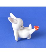 Figurines/Trinkets-White Ceramic Playful Bunny Rabbit-Vintage - $13.50
