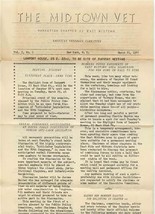 The Midtown Vet March 1947 Issue American Veterans Committee Manhattan C... - £14.05 GBP