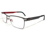 OVVO Optics Eyeglasses Frames 3755 c 85/200 Gray Red Rectangular 56-17-140 - $280.29