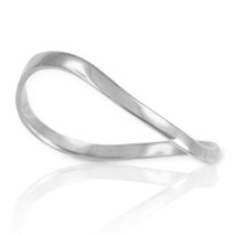 Pure Sterling Silver Wavy Thumb Ring All Any Size Made in USA - $33.46