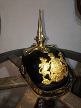 German World War Pickelhaube Helmet | Handmade Leather Pickelhaube Imper... - $75.00