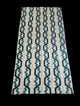 Larsen Butler In Ocean Geometric Heavy Embroidered Linen Fabric 48x95 - $136.62