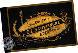 O L Schwencke 1904 CATALOGUE Cigar Box Labels SAMPLES Victorian ephemera scrap - £111.46 GBP