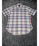 Men&#39;s Ralph Lauren Shirt Size M Plaid Classic Fit Short Sleeve - $27.99