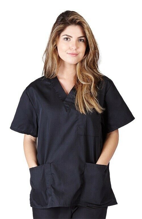 Natural Uniforms Scrub Top Unisex Medical V-Neck Top for Men and Women C... - $15.99