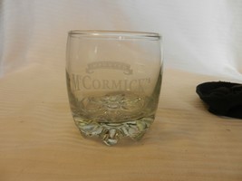 McCormick&#39;s Genuine Irish Whisky Clear Drink Glass With Logos 3.5&quot; Tall - $25.00