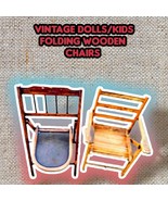 Playroom School Nursery Childs Kids Wooden Slat Folding Chairs Great Con... - $89.10