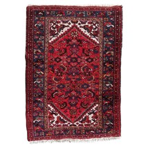 Handmade Vintage Persian Hamadan Rug 3.3&#39; x 4.6&#39; (103cm x 142cm) 1970s -... - $7,749.04 MXN