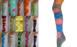 ARGYLE KNEE High Socks SCOTS Tartan Cotton Argyll One Size - $9.21