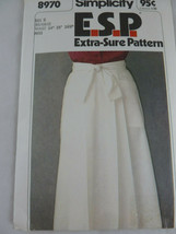 Vintage Simplicity 8970 back wrap skirt Size 8 10 12 Miss 24-26.5&quot; waist... - $111.31 MXN