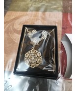AVON FANCY FILIGREE NECKLACE AND EARRING GIFT SET (BURNISHED GOLDTONE) SEALED!!! - $20.79