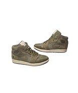 Nike Air Jordan 1 Mid Olive Canvas Men’s Size 9 Green White BQ6579-300 RARE - $1,240.03 MXN
