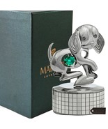 &quot;2018 Year of the Dog&quot; Chrome Plated Dog plays Table Top Ornament by Mat... - $628.01 MXN