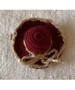 ⭕VTG, hair clip, clip, 70s/80s, crochet hat, wool, length 5cm - $226.15 MXN