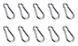 3/8&quot; x 4&quot; Zinc-Plated Spring Loaded Snap Hook Caribener Clips for Keychain, - £14.86 GBP+