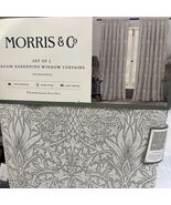 Morris &amp; Co Snakeshead Scrolling Flower Back Tab Window Curtain 96” Set ... - $2,203.95 MXN