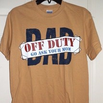 GILDAN HEAVY DAD OFF DUTY MENS SMALL TAN COTTON TEE NEW - $12.97