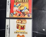 LOT OF2 Garfield&#39;s FunFest + A TAIL OF TWO KITTIES ( Nintendo DS) + MANUAL - £7.92 GBP