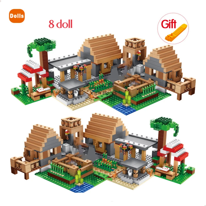 My World The Farm Cottage Village House Building Blocks with Figures Compatible - £38.17 GBP