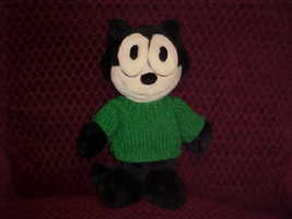12&quot; Felix The Cat Plush Toy In Green Sweater By Commonwealth Toys - £39.95 GBP