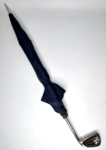 Vintage Golf Club Handle Umbrella Regular Iron Standard Size Black Sprin... - $18.86