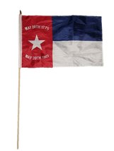 AES 12&quot;x18&quot; North Carolina Republic Stick Flag Wood Staff Premium Vivid Color an - £7.94 GBP