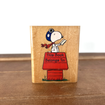 Rubber Stampede Peanuts Snoopy&#39;s Bookplate This Book Belongs To A756E - £22.19 GBP