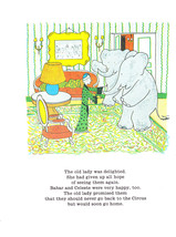 BABAR THE ELEPHANT Vintage Print Baby Nursery Children&#39;s Room Decor Wall... - £3.84 GBP