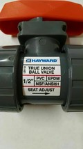 New, Hayward True Union Ball Valve 1/2 In. Pvc Epdm NSF/ANSI61 - £17.14 GBP