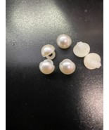 Lot 12 off white pearl faux pearl plastic shank button doll 14 Ln, 11 mm - $160.67 MXN