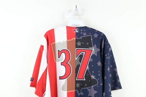 Wilson Mens 48 Game Issue July 4th Clearwater Threshers Baseball Jersey #37 Item image 11