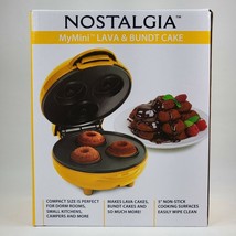 Nostalgia MyMini Lava &amp; Bundt Cake Maker Mini Donut Dessert Cooker Yellow - £7.13 GBP