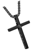 Cross Necklace for Men Praying Hands Cross Pendant Stainless - $60.48 CAD