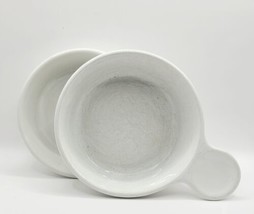 Vintage Individual 15oz. White Grab N Go Bowls Set Of 2 w/o Lid Japan  Flaw - £7.84 GBP