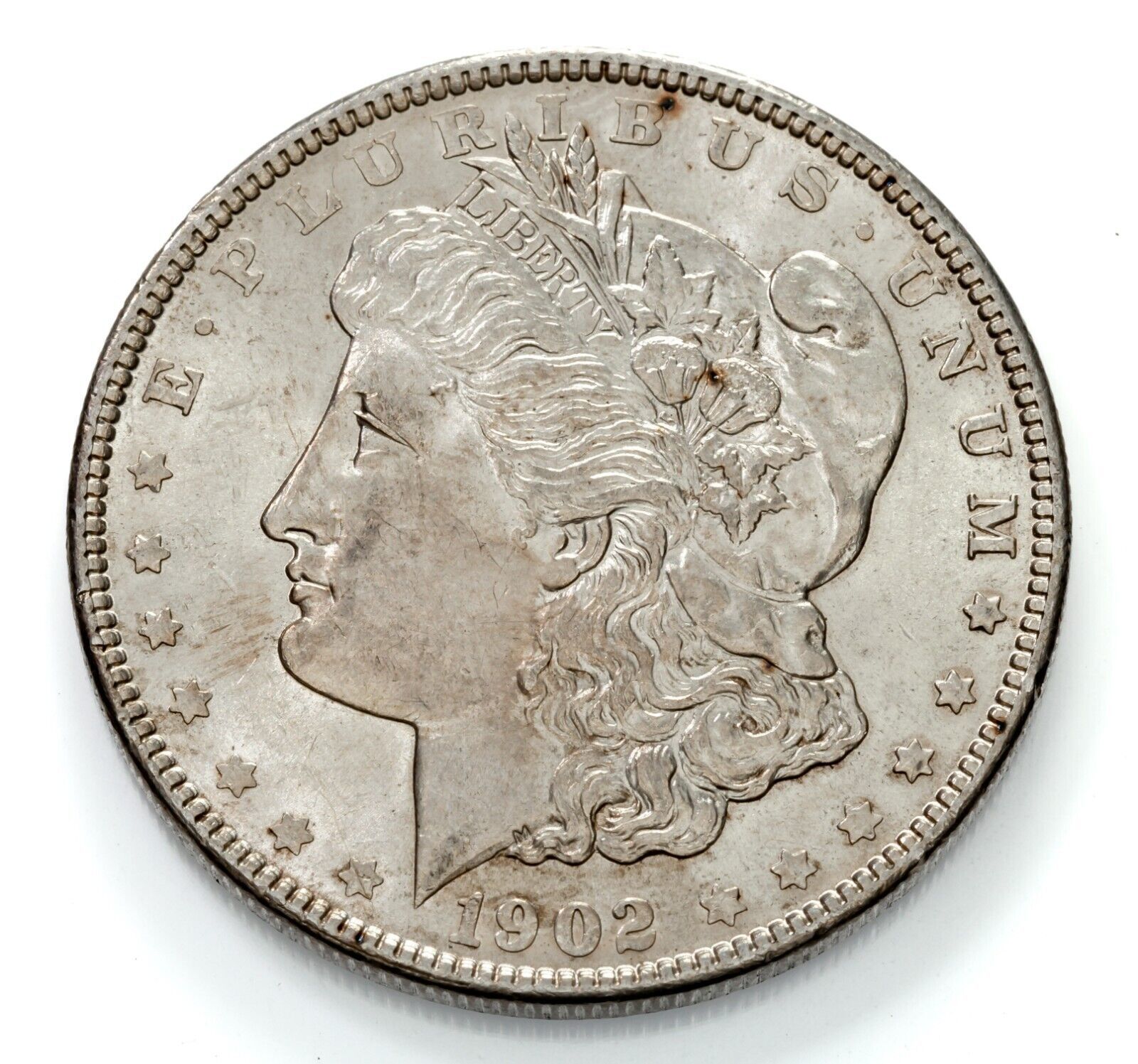 1902 $1 Silver Morgan Dollar in AU+ Condition, Excellent Eye Appeal - $148.49