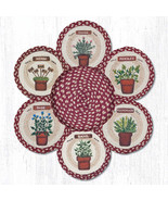 Earth Rugs TNB-524 Herbs Trivets in a Basket 10&quot; x 10&quot; - £62.05 GBP