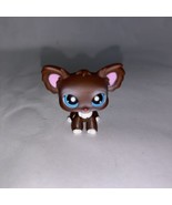 lps figure chihuahua authentic dark brown puppy dog - $381.67 MXN