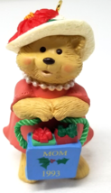 Teddy Bear Mom 1993 Christmas Ornament Hallmark Keepsake Vintage - £9.79 GBP