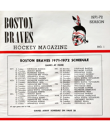 1971 Boston Braves Schedule 1971-72 Season Advertisement AHL Hockey DWF21 - €21,53 EUR