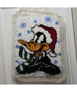 Vintage 90s Looney Tunes Latch Hook Rug Daffy Duck Christmas 26.5 X 21 F... - $463.09 MXN