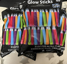 90 Glow Sticks in Bulk  4&quot; Lanyards Multi Use  for Parties Camping Hiking - £35.11 GBP