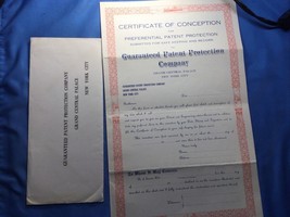 1934 GUARANTEED PATENT PROTECTION COMPANY NYC NEW YORK GRAND CENTRAL CER... - $19.78